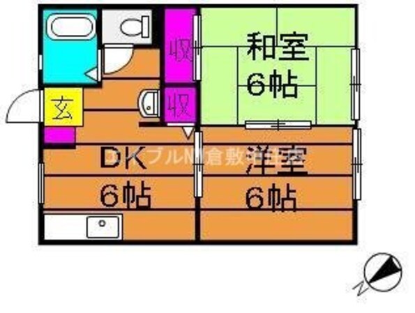 サンライフひろみね　Ｂ棟の物件間取画像